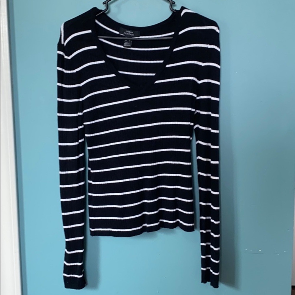 Black and white striped long sleeve